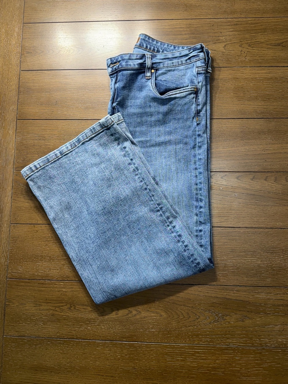 Women's Kut from the Kloth Medium Wash High Rise Wide Leg Pants Size 12P EUC